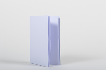 Photo of Blank Magazine Or Brochure or book Cover Isolated On White background. 