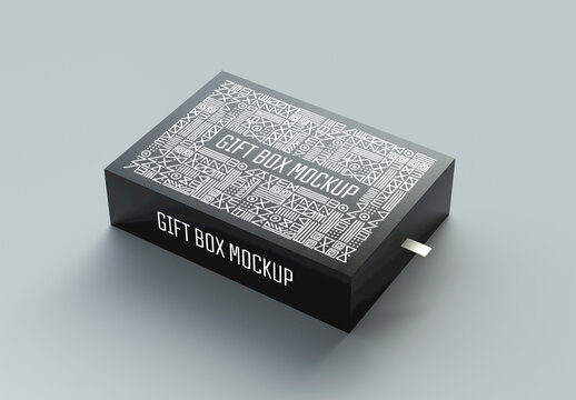 Gift Box Packaging Mockup