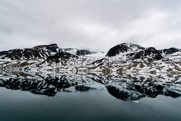 Winter landscape of the nature of Arctic
