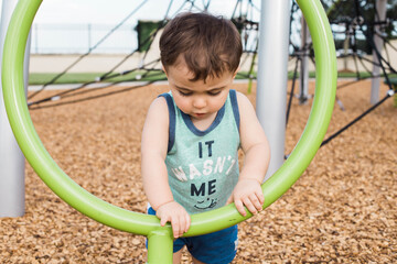 little boy on playground