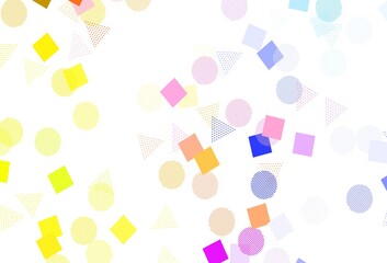 Naklejka premium Light Multicolor vector pattern with polygonal style with circles.