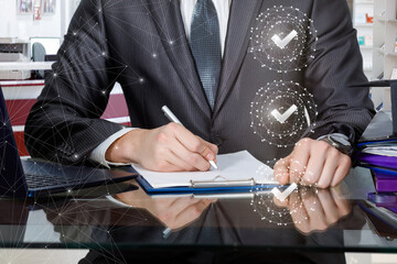 Concept of completing tasks for a business.