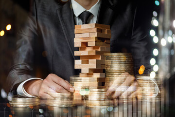 Concept of construction and development of the financial growth of the company.