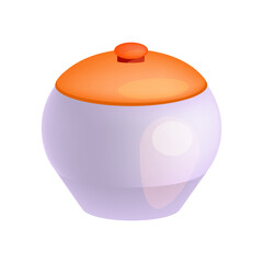 Cereal pot . Porridge, baking, food preparation. Kitchenware concept. can be used for topics like cooking, household equipment, kitchen