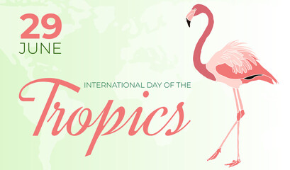 International Day of the Tropics Background Illustration Banner