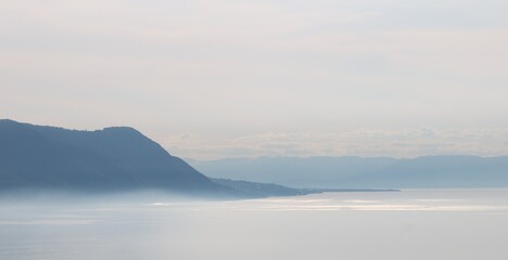 brume lac Léman