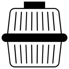 Pet Carrier for Picnic Vector Icon Design 