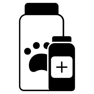 Animal Health Care Pet Meds Vector Icon Design 