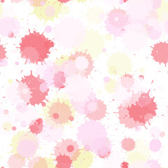 Paint transparent stains vector seamless wallpaper pattern. 