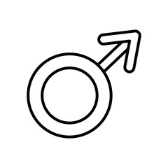 male gender symbol icon, line style