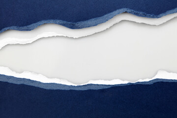 Gap in ripped paper