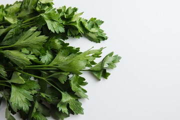 Parsley on a white background. Minimum concept