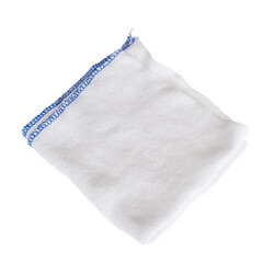 Traditional cotton dishcloth, UK. Isolated on white background.