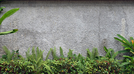 Grey wall of the house closeup.