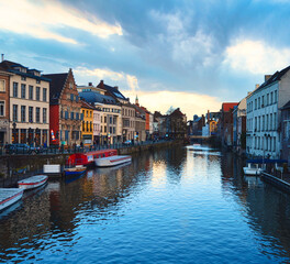 A panoramic view from Ghent, Belgium