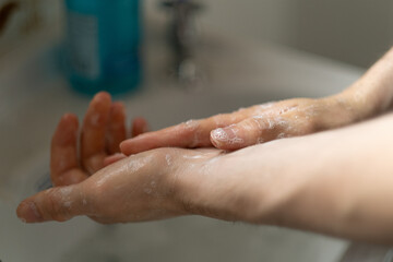 Fototapeta premium proper way to wash hands