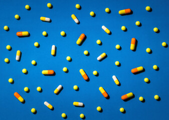 Pills and vitamins. Maintaining immunity and disease prevention