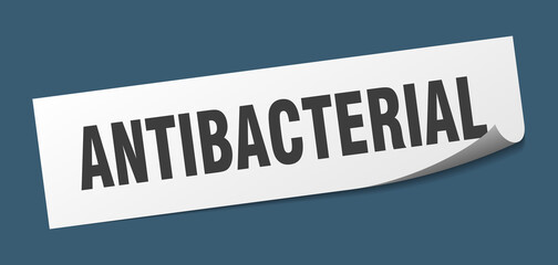 antibacterial sticker. antibacterial square isolated sign. antibacterial label
