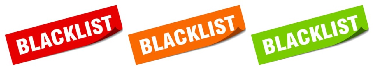blacklist sticker. blacklist square isolated sign. blacklist label