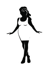 
illustration with a portrait of a young woman.