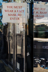You Must Wear a Face Mask to Enter Sign