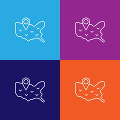usa pin map outline icon. Elements of independence day illustration icon