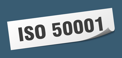 iso 50001 sticker. iso 50001 square isolated sign. iso 50001 label