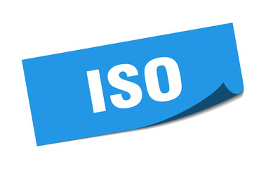 iso sticker. iso square isolated sign. iso label