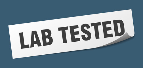 lab tested sticker. lab tested square isolated sign. lab tested label