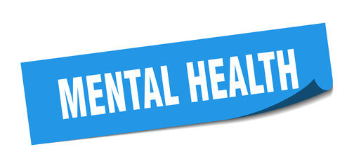 mental health sticker. mental health square isolated sign. mental health label