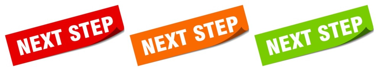 next step sticker. next step square isolated sign. next step label