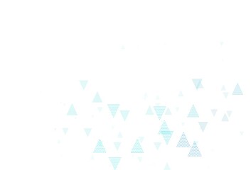 Light BLUE vector texture with triangular style with circles.
