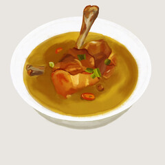 soup with meat