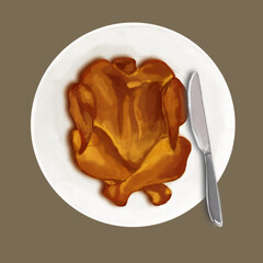 a plate of fried chicken