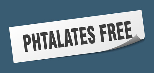 phtalates free sticker. phtalates free square isolated sign. phtalates free label