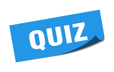 quiz sticker. quiz square isolated sign. quiz label