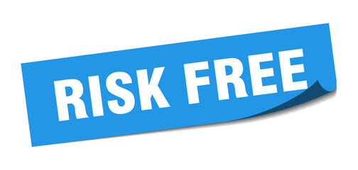 risk free sticker. risk free square isolated sign. risk free label