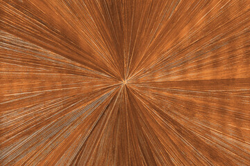Radial pattern created using straw marquetry