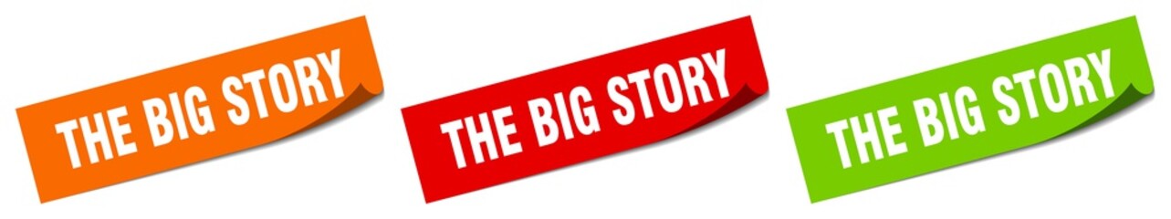 the big story sticker. the big story square isolated sign. the big story label