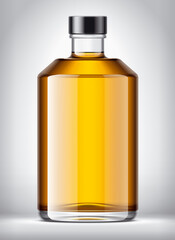 Glass bottle with Drinks on Background. . 