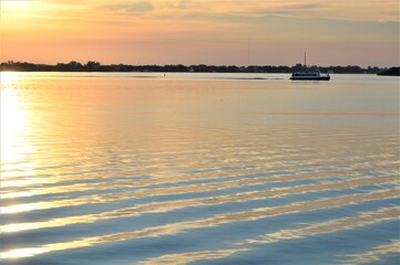 Sunset in the city of Porto Alegre.