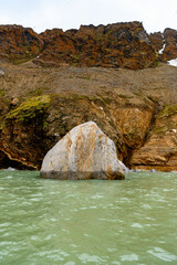 Rocks and water of the Svalbard archipelago