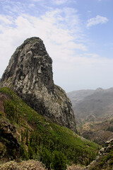 Roque de Agando located on the island of La Gomera, Canary Islands, Spain