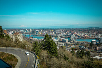 Portland Skyline, Oregon, Winter