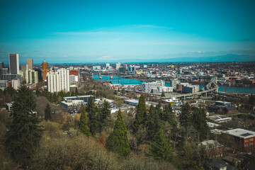 Portland Skyline, Oregon, Winter