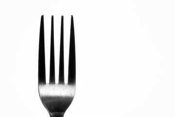 A fork on a white background
