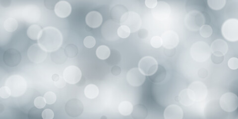 Abstract background with bokeh effects in white and gray colors - obrazy, fototapety, plakaty