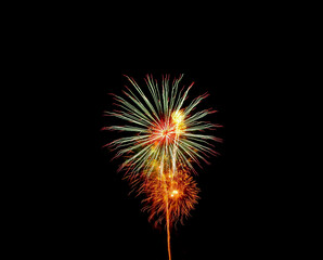 Fireworks on new year celebration