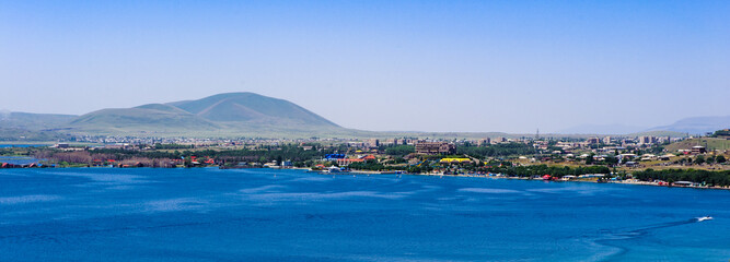 It's Lake Sevan, the largest lake in Armenia and the Caucasus region.