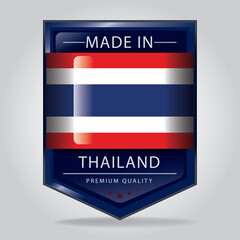 Made in THAILAND Seal, THAI National Flag (Vector Art)
